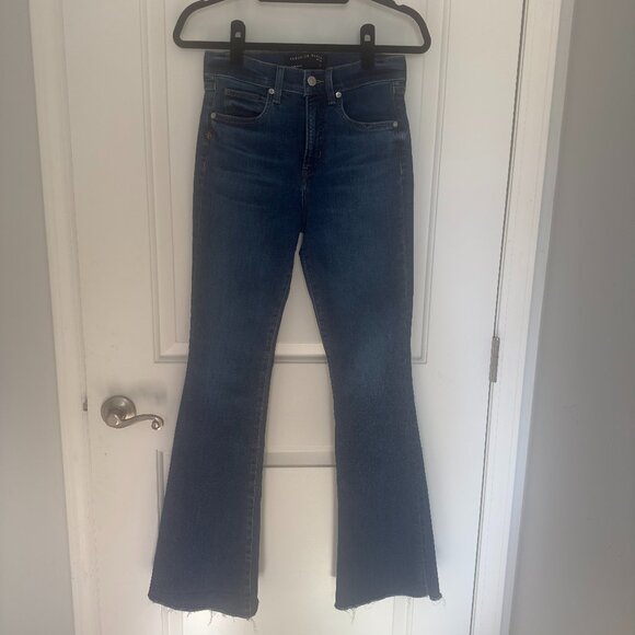 Veronica Beard Beverly Skinny Flare High Rise Raw Hem - Picture 1 of 6